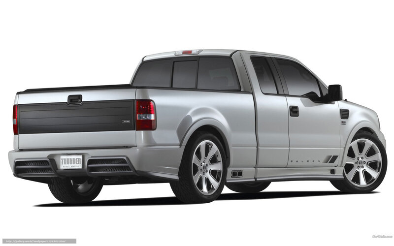 Silver Ford Thunder pickup truck