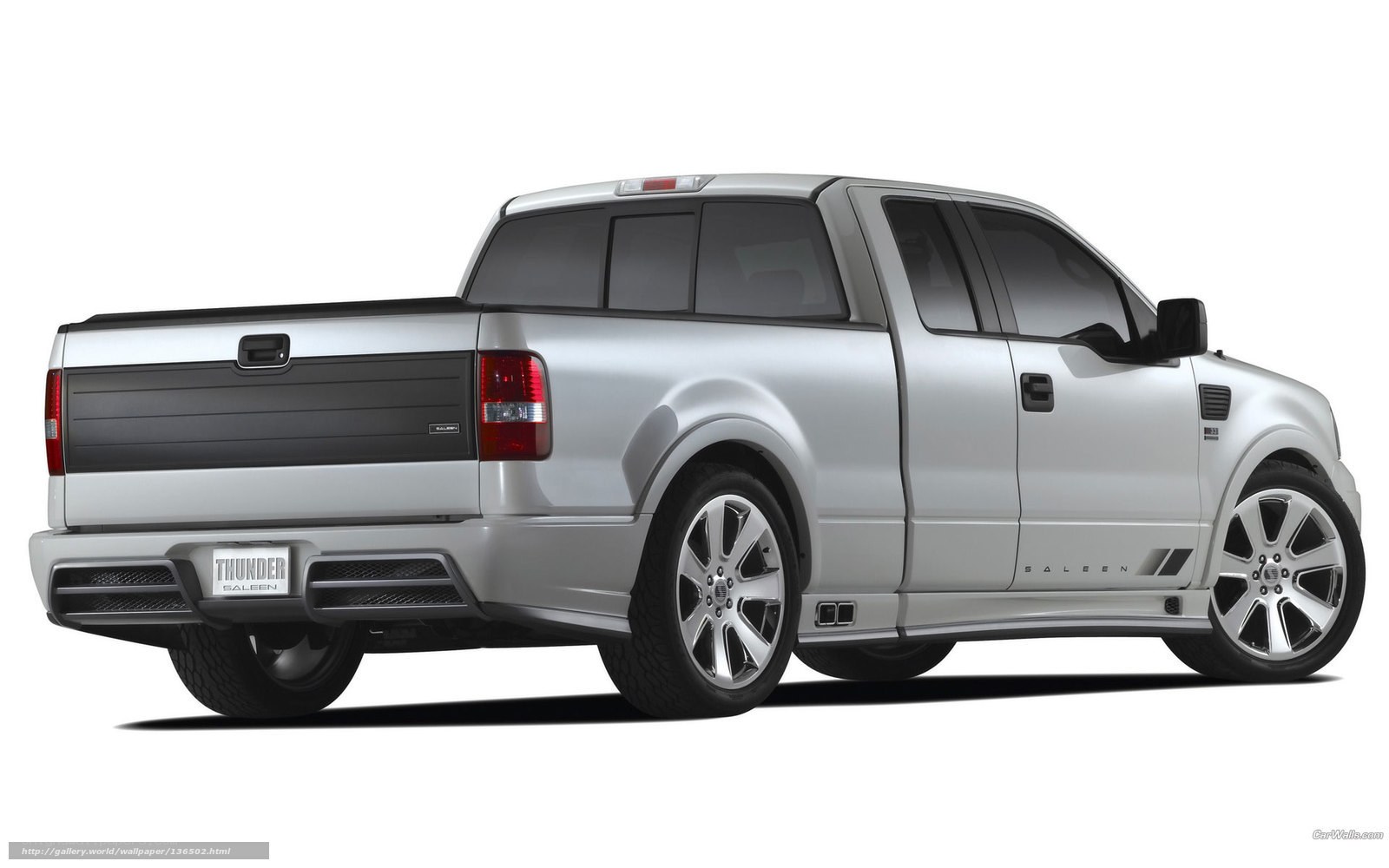 Silver Ford Thunder pickup truck