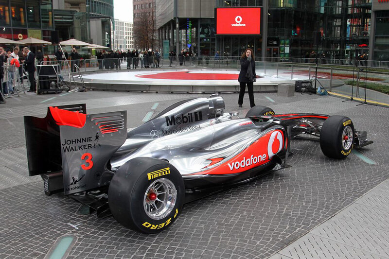 Silver Formula One Car — Public Event