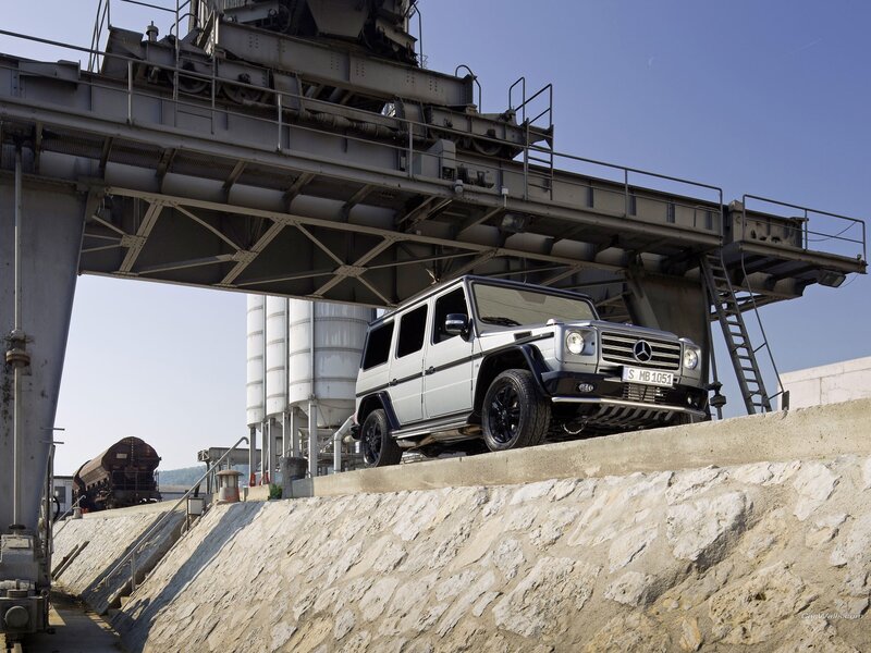 Silver G-wagon Suv — Gray, Dramatic, Afternoon