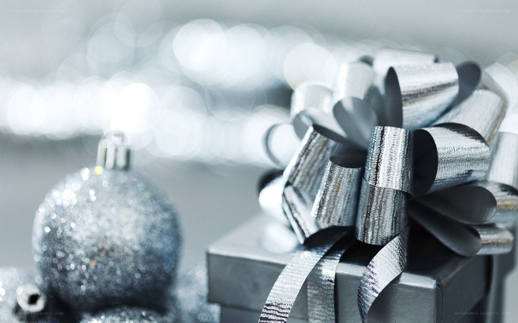 silver gift and ornament