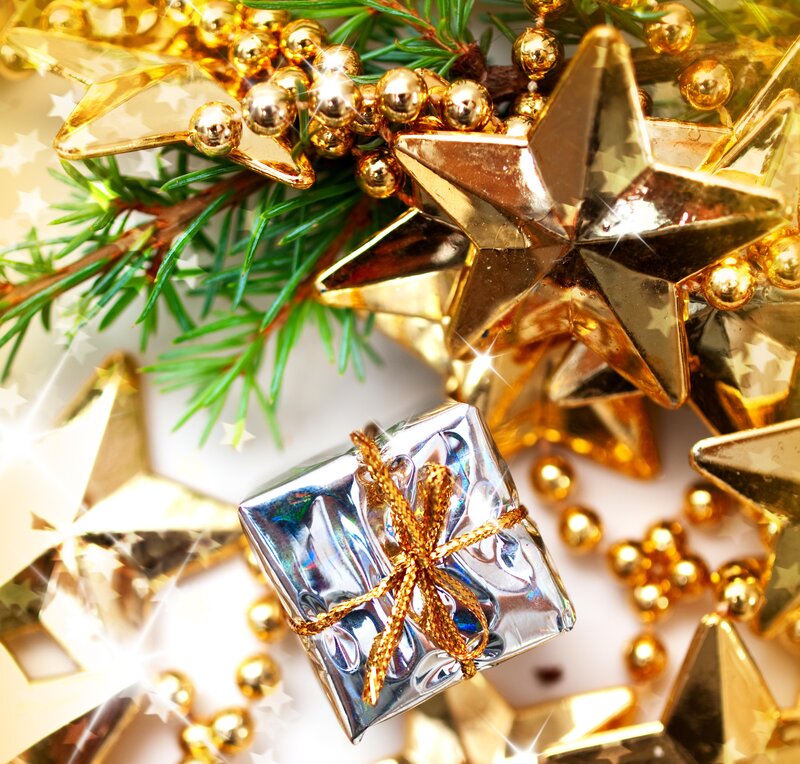 Silver Gift Box with Stars