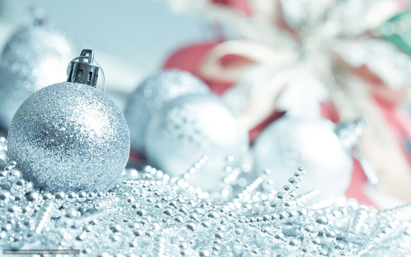Silver Glitter Ornament — Festive, Winter