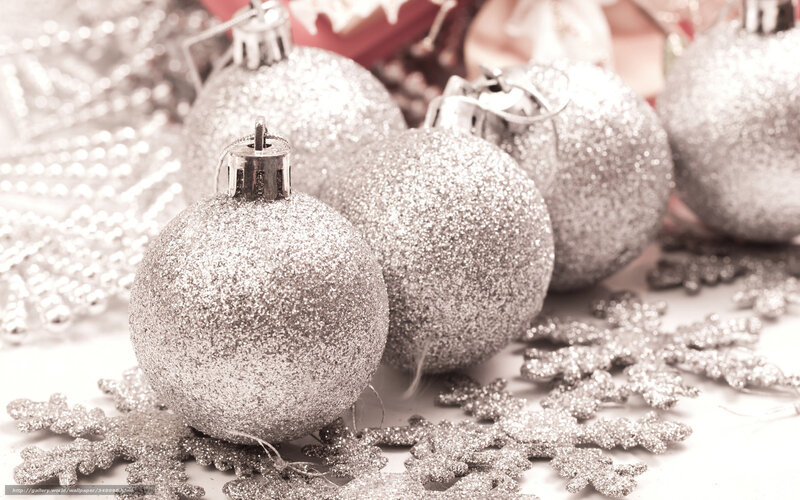 silver glitter ornaments