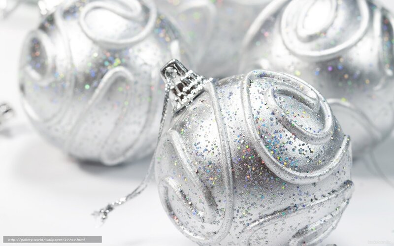 silver glitter ornaments