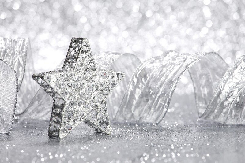 Silver Glitter Star