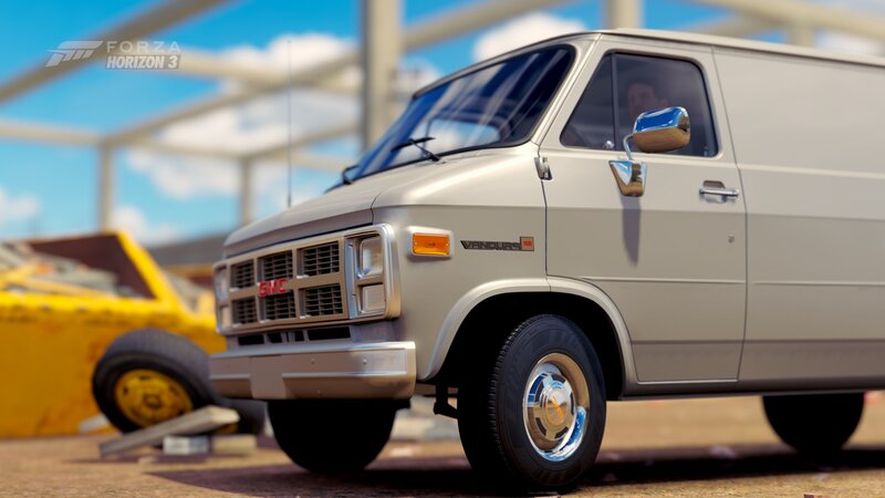 Silver GMC Van