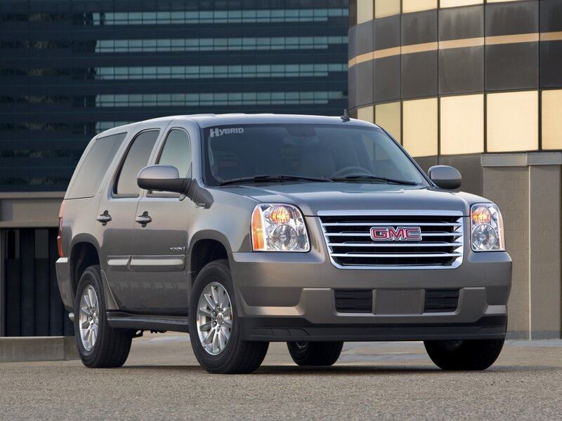 Silver GMC Yukon Hybrid — Gray, Neutral, Afternoon, Photograph
