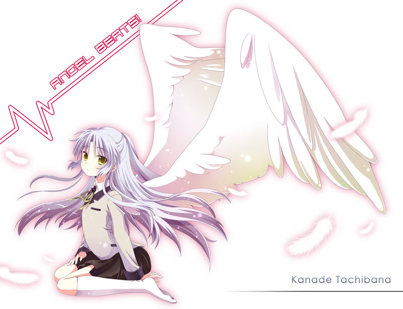 Silver-haired Angel Girl — White