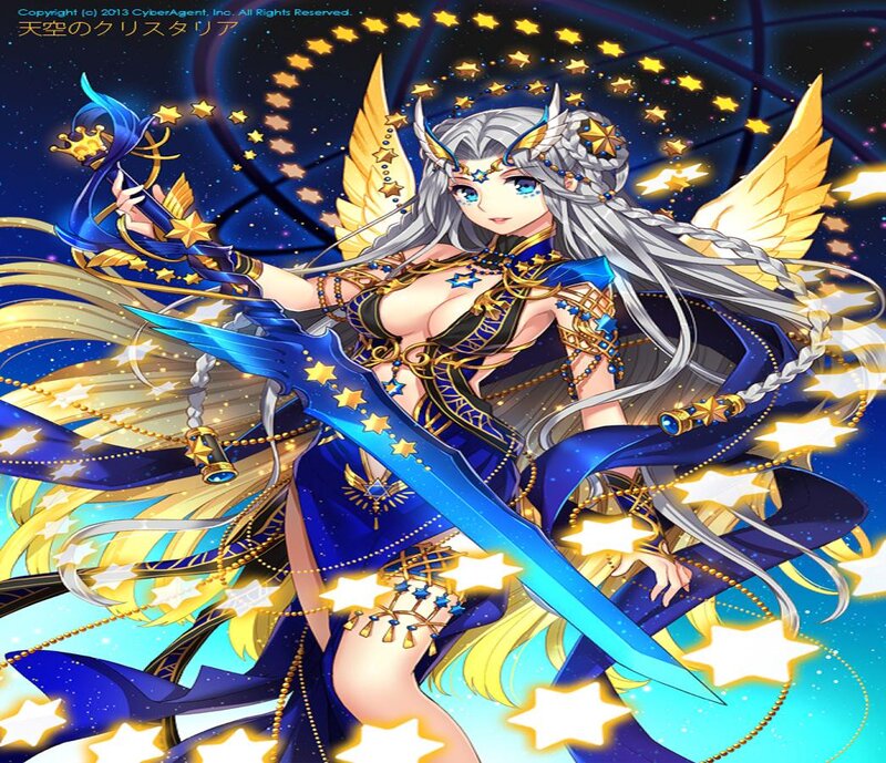 Silver-haired Angel Warrior — Blue