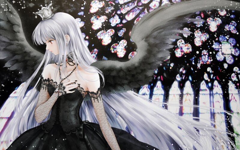 Silver-haired Angel Woman