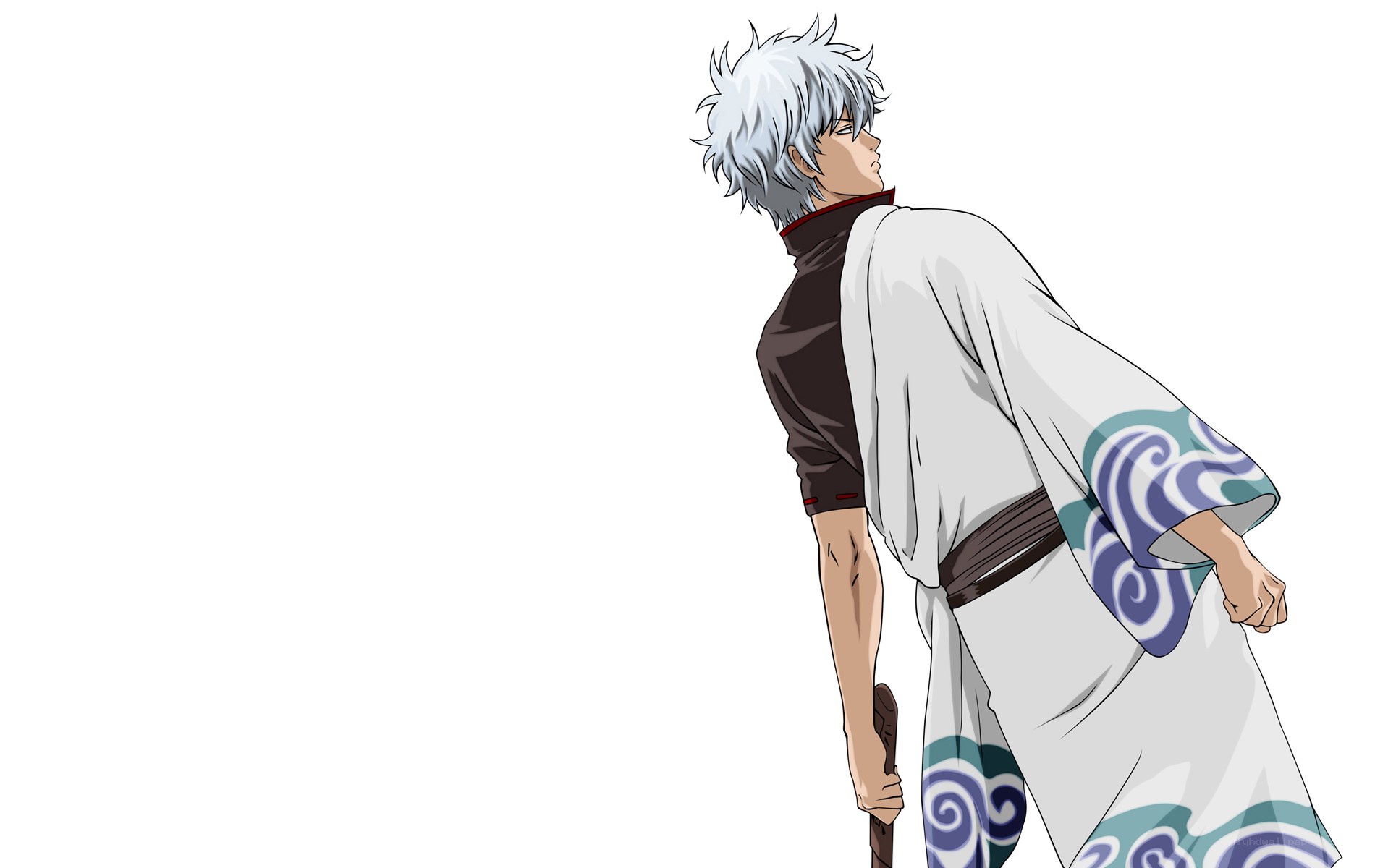 silver-haired anime character