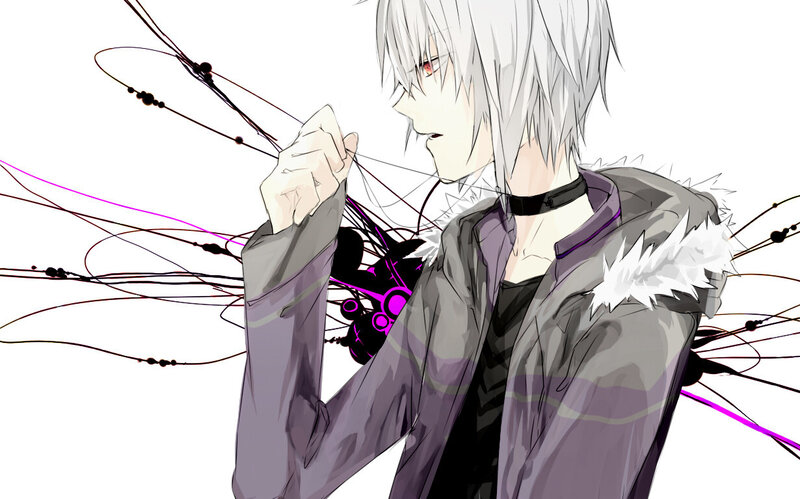 silver-haired anime character