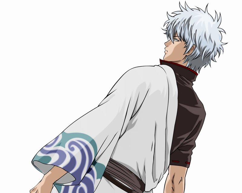 silver-haired anime character