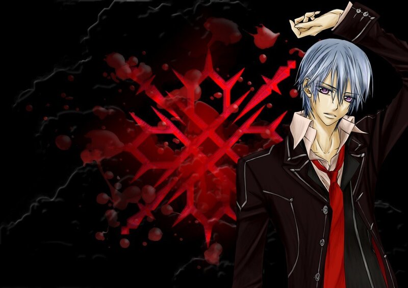 Silver-haired Anime Character — Black
