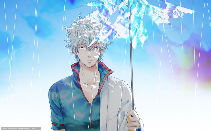 Silver-haired Anime Character — Blue, Dramatic, Afternoon