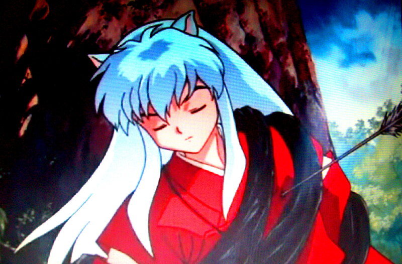 Silver-haired Anime Character — Blue, Dramatic, Arrow