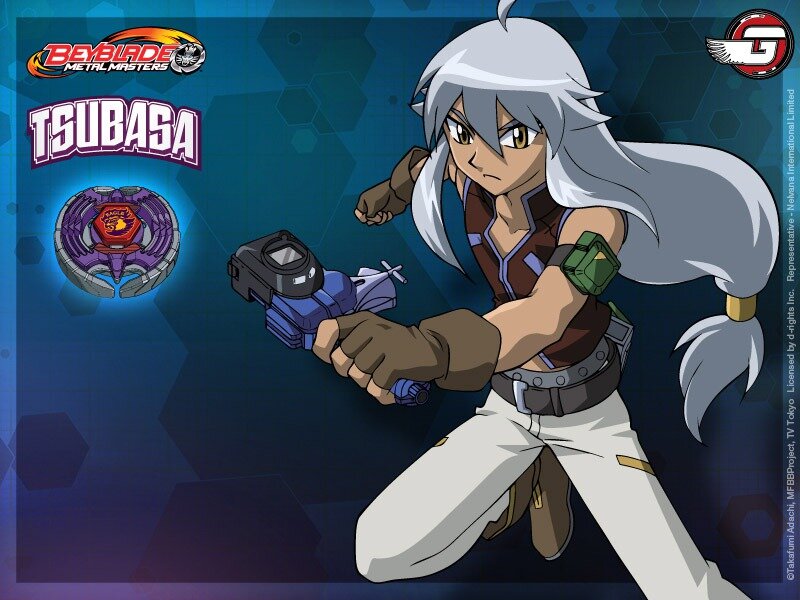 Silver-haired Anime Character — Blue, Dramatic, Beyblade