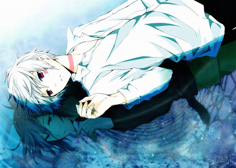 Silver-haired Anime Character — Blue, Dramatic, Digital Art, Anime Art