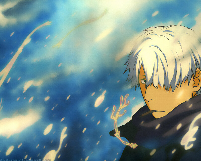 Silver-haired Anime Character — Blue, Dramatic, Winter, Snow