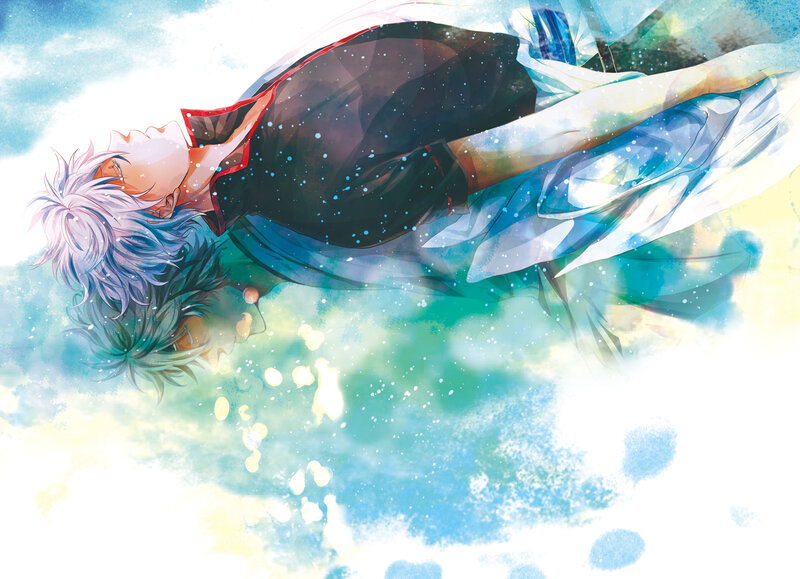 Silver-haired Anime Character — Blue, Serene