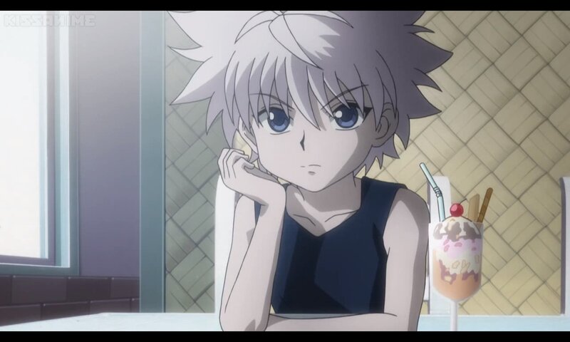 Silver-haired Anime Character — Gray, Calm