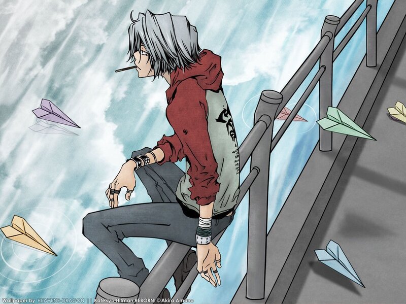 Silver-haired Anime Character — Gray, Dramatic, Paper Airplanes
