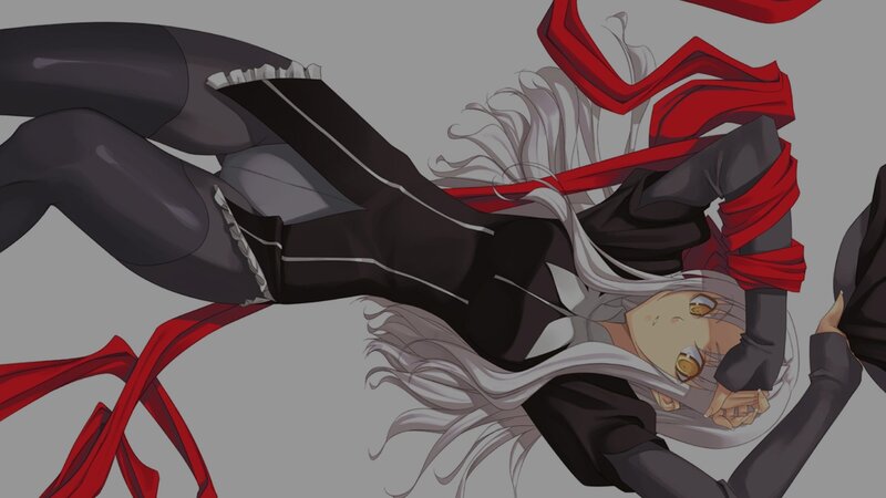 silver-haired anime character in dynamic pose