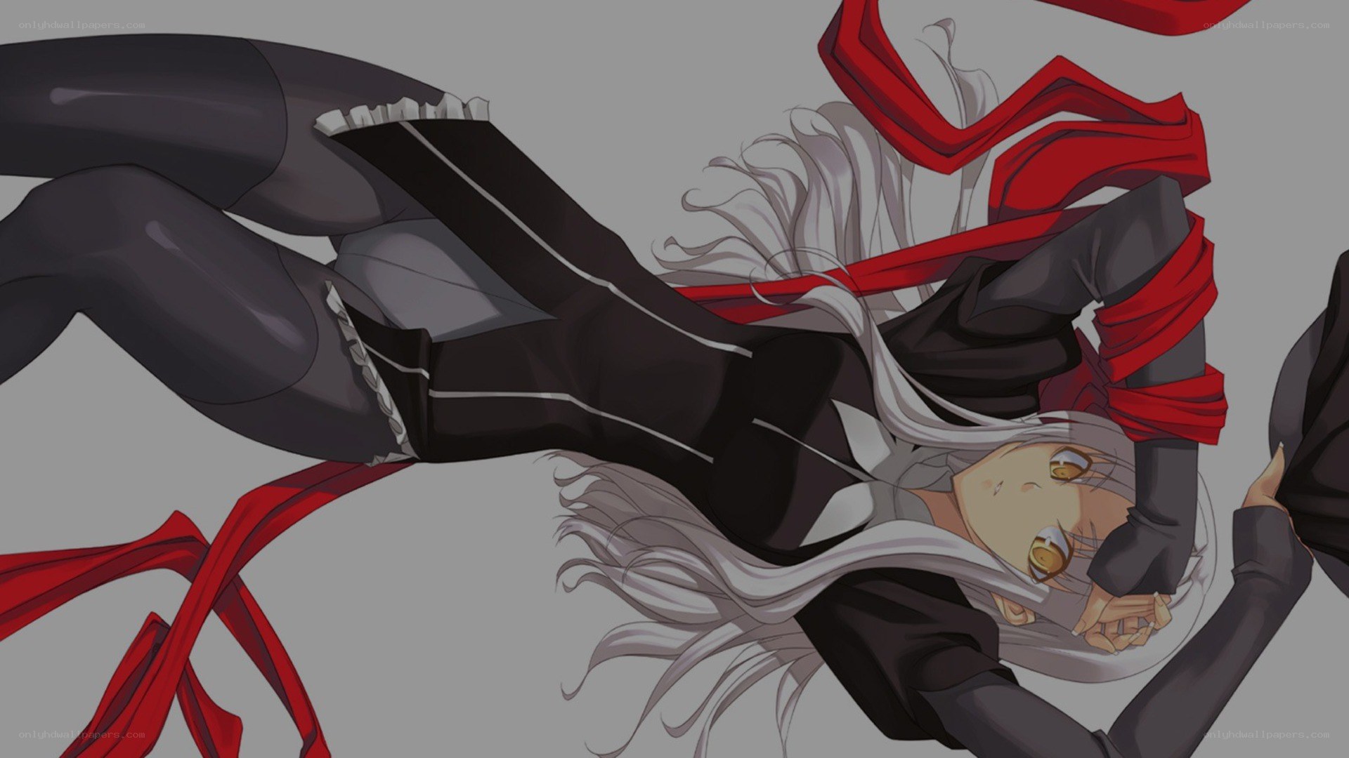 silver-haired anime character in dynamic pose