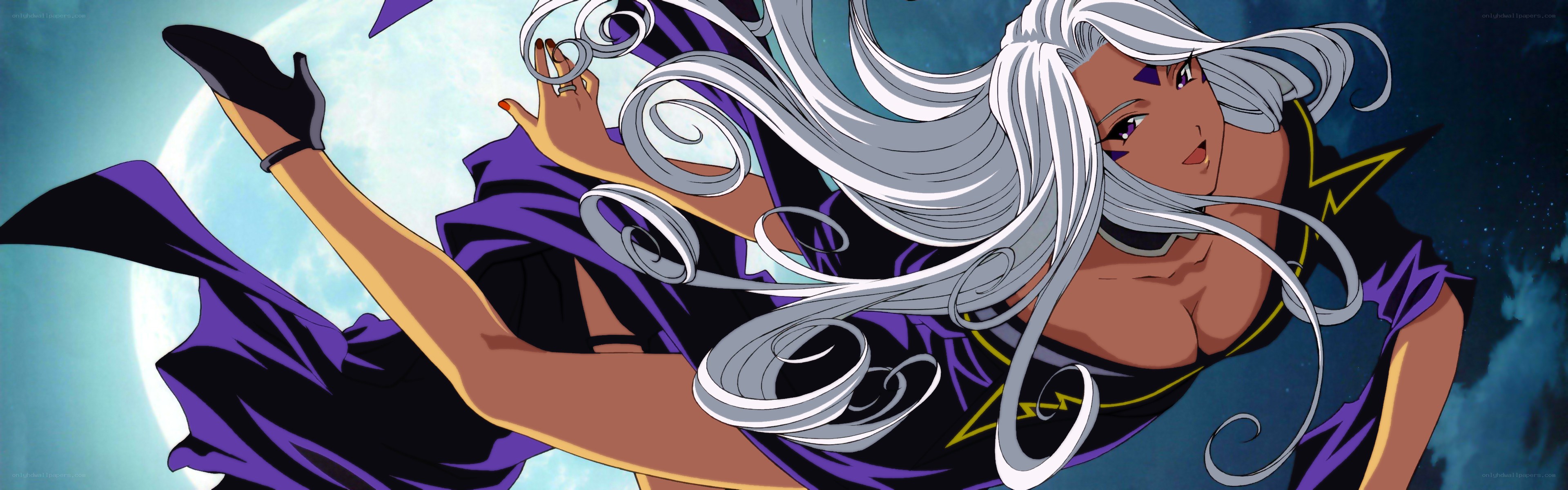 silver-haired anime character in motion