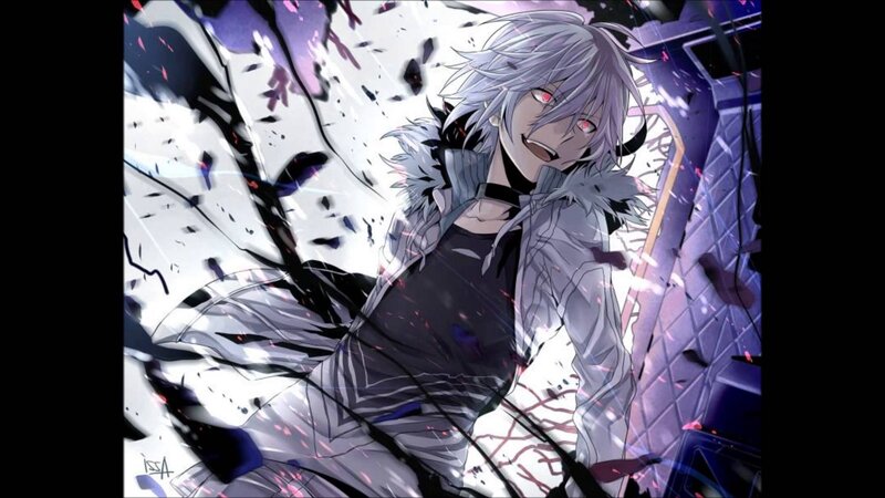 Silver-haired Anime Character — Purple, Dramatic, Intense