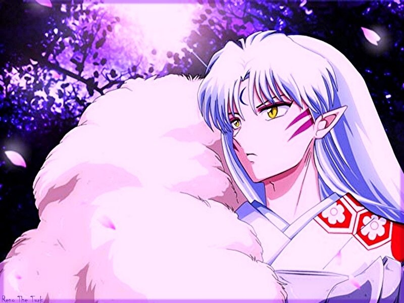 Silver-haired Anime Character — Purple