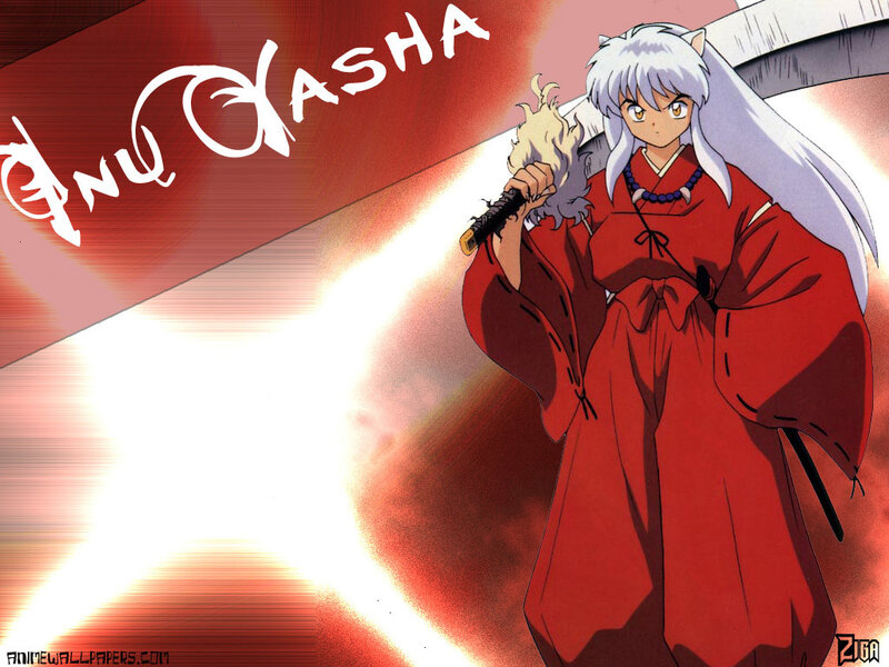 Silver-haired Anime Character — Red, Dramatic, Sword, Red Kimono, Flame