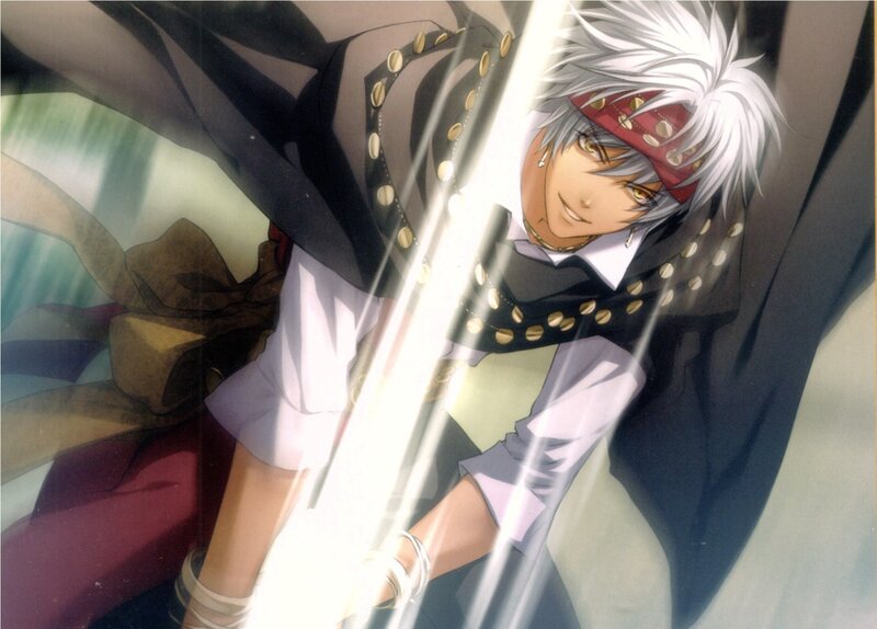 Silver-haired Anime Character — White, Dramatic, Sword