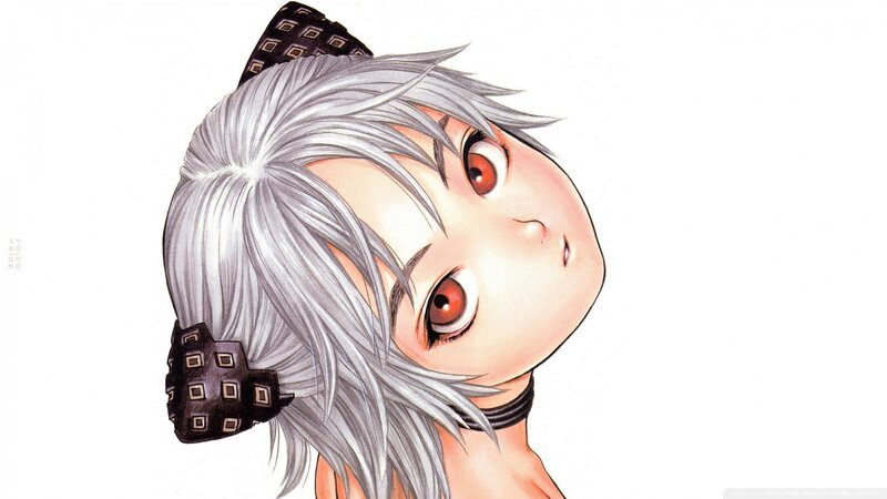 Silver-haired Anime Character — White, Neutral