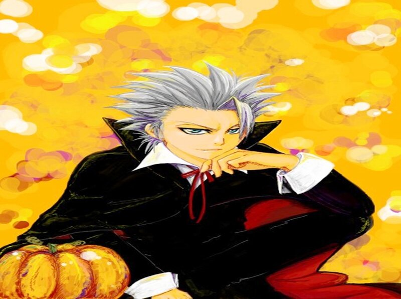 Silver-haired Anime Character — Yellow