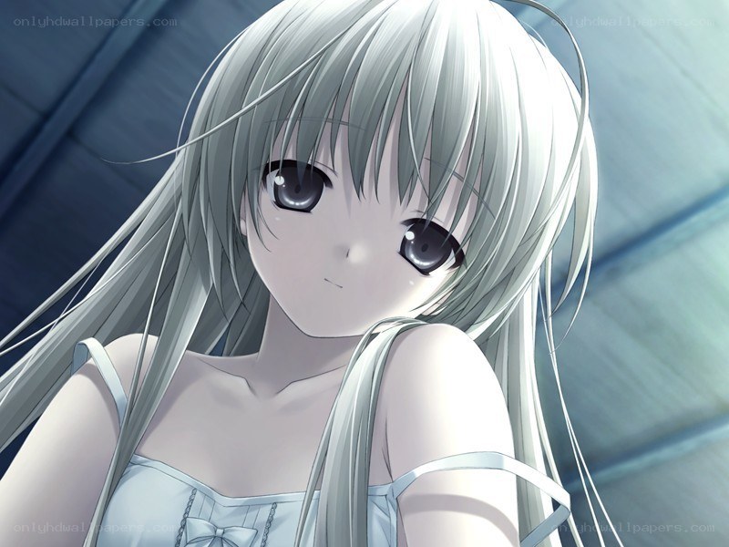 silver-haired anime girl