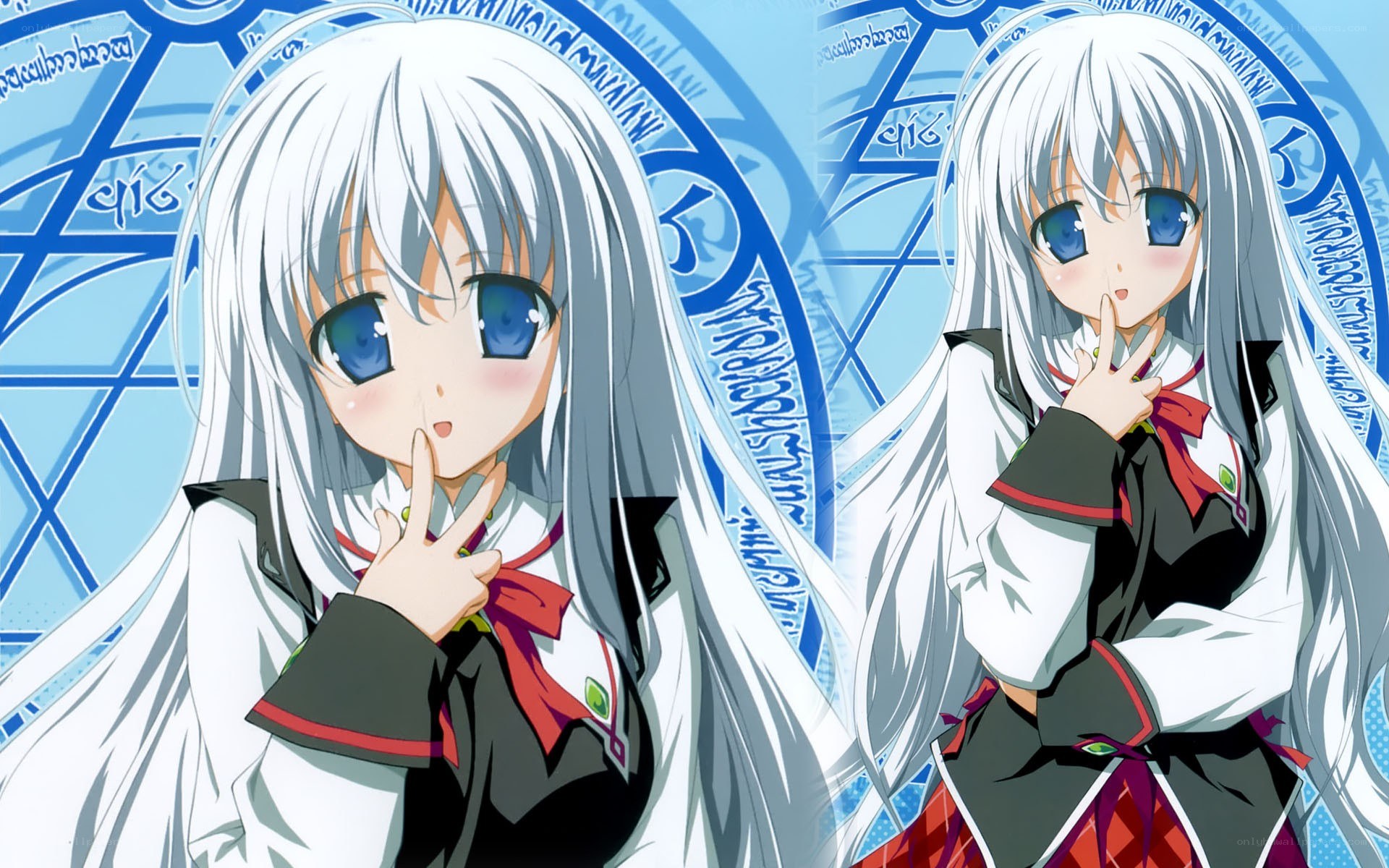 silver-haired anime girl