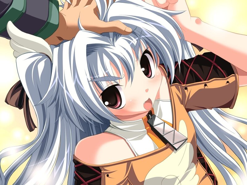 silver-haired anime girl