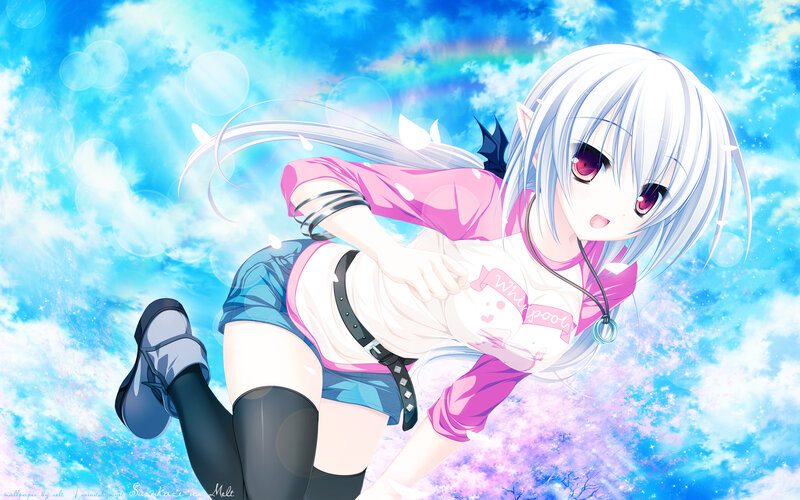 Silver-haired Anime Girl — Blue, Dreamy