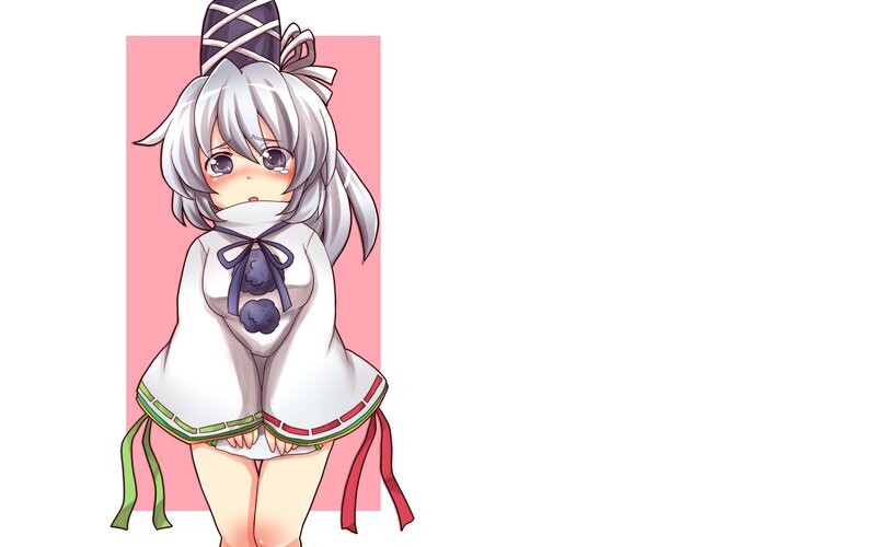 silver-haired anime girl in traditional outfit