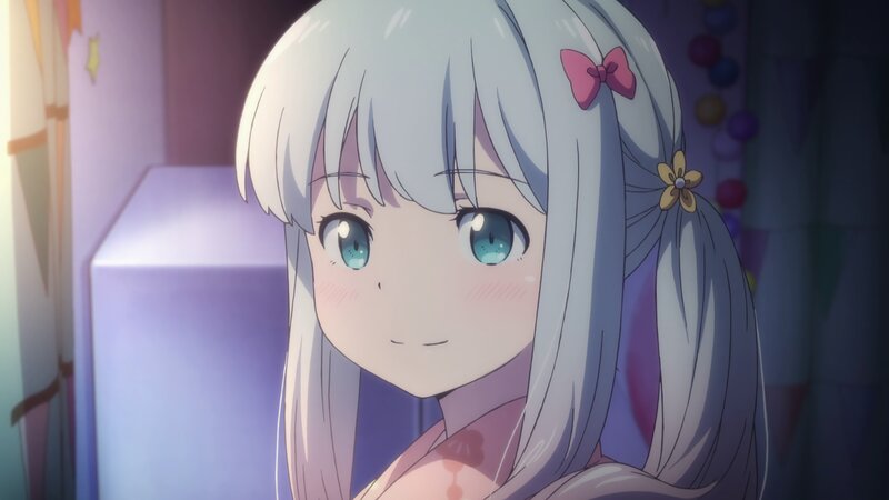 Silver-haired Anime Girl — Purple, Calm, Night