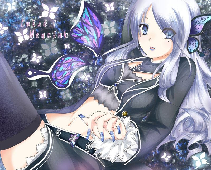 Silver-haired Anime Girl — Purple, Dreamy