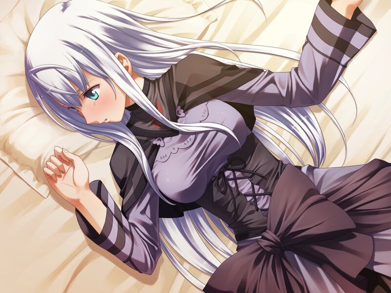 Silver-haired Anime Girl — Purple