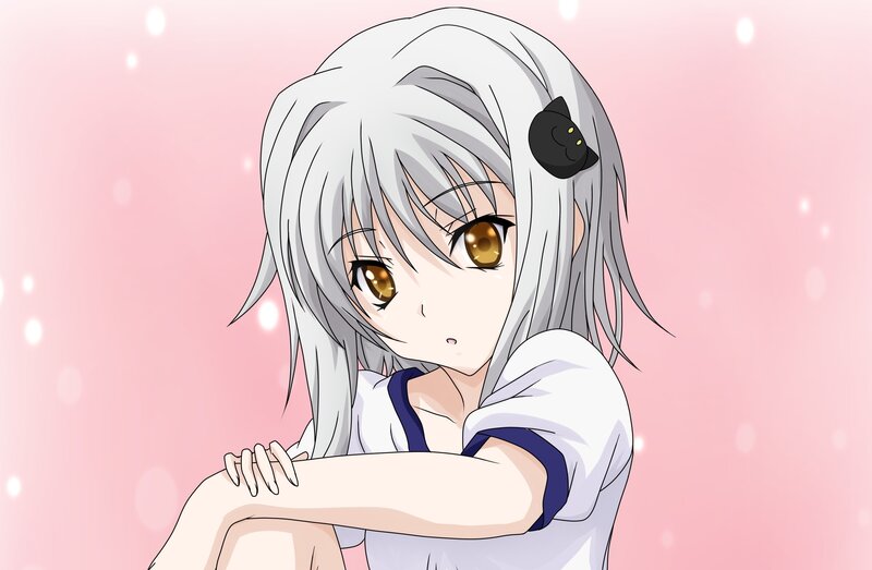 silver-haired anime girl