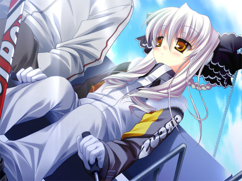Silver-haired Anime Girl — White, Calm, Afternoon, Anime Character