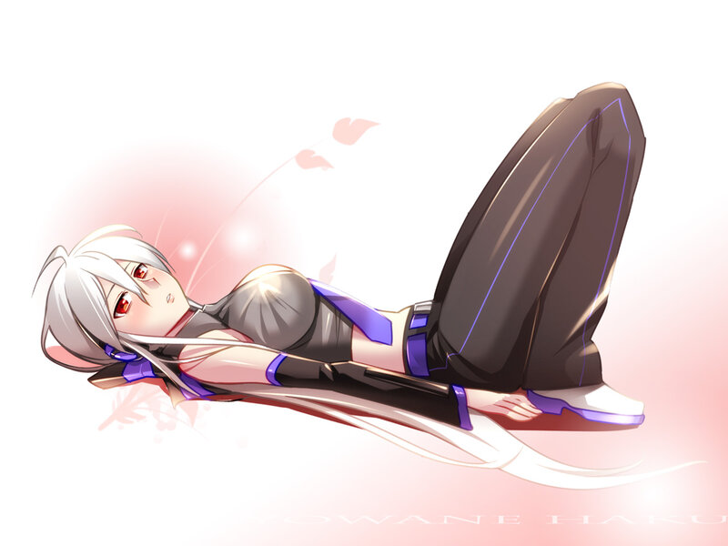 Silver-haired Anime Girl — White, Calm, Digital Art