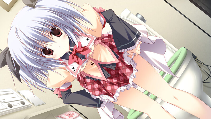 Silver-haired Anime Girl — White, Calm, School Uniform
