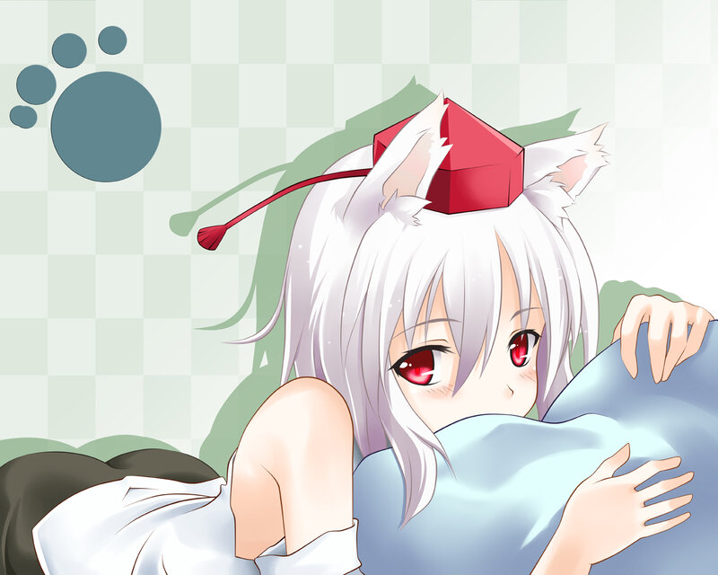Silver-haired Anime Girl — White, Calm