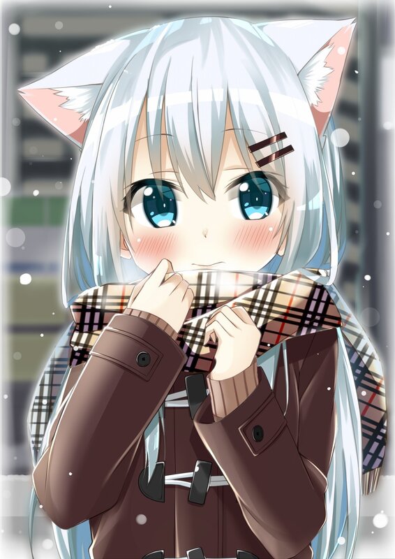 Silver-haired Anime Girl — White, Cold